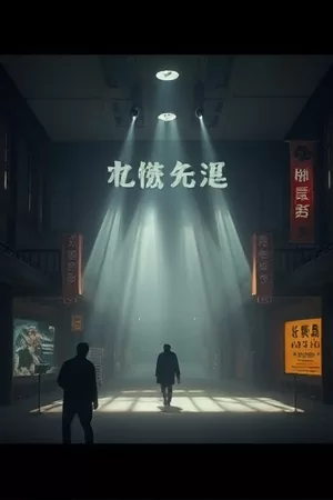 动漫《星轨漫游者》竖版封面，少年站在旷野上仰望满天星轨