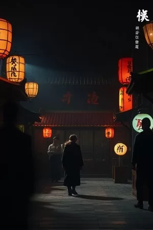 动漫《云上航道》竖版封面，一艘飞行船穿过厚重的云层